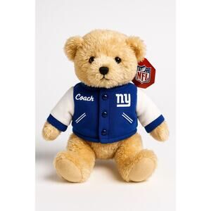New York Giants Plush Teddy Bear Varsity Coach Jacket Football NFL Stuffed Toy